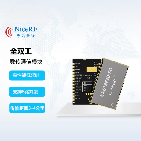 新品首发：全新8路并发全双工数传模块 超低延时无线通信
