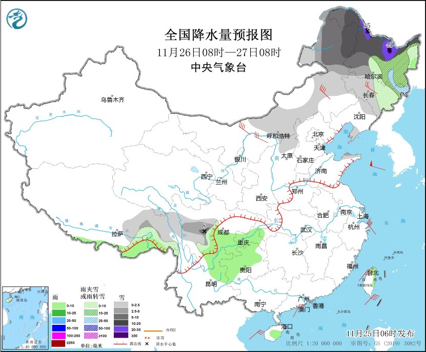 中央气象台：寒潮影响我国中东部地区