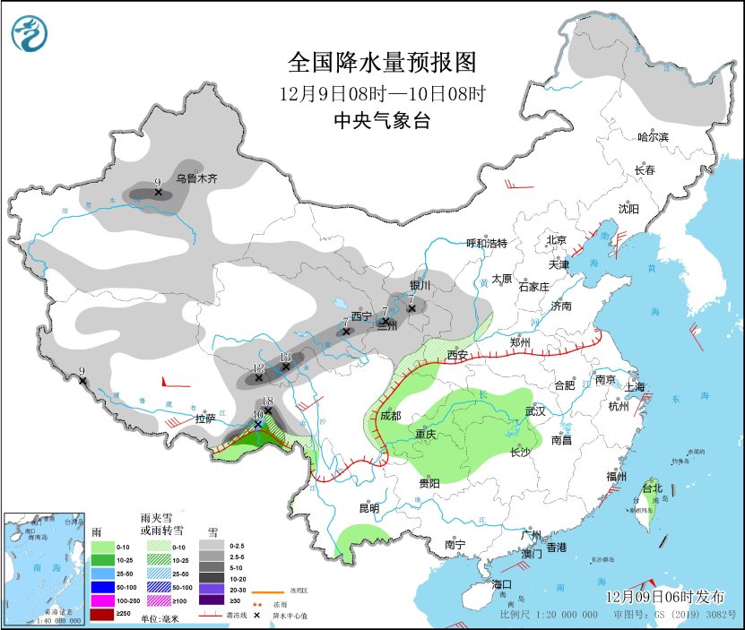 青海甘肃西藏等地有较强降雪 较强冷空气将影响我国