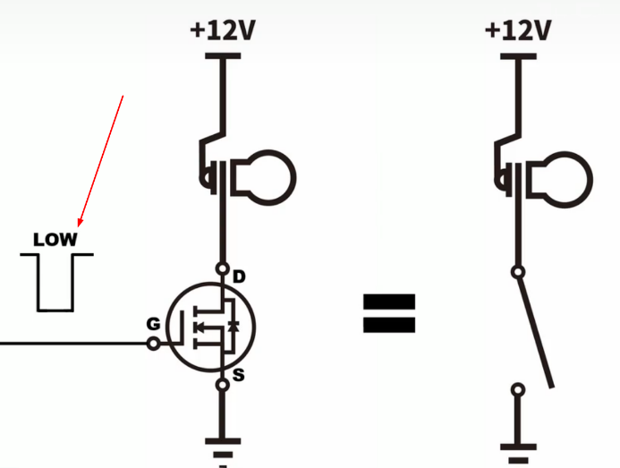 mos管用作开关时的连接方法