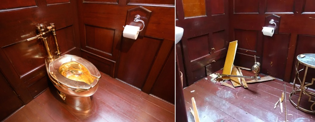 名为“美国”的黄金马桶再现江湖 起拍价近1000万美元