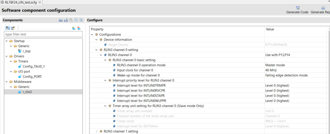 瑞萨RL78F24系列微控制器中的LIN总线主机配置方法