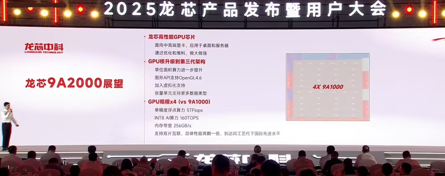 龙芯首款 GPU 芯片 9A1000 对标 AMD RX 550，下一代 9A2000 图形性能达 4 倍