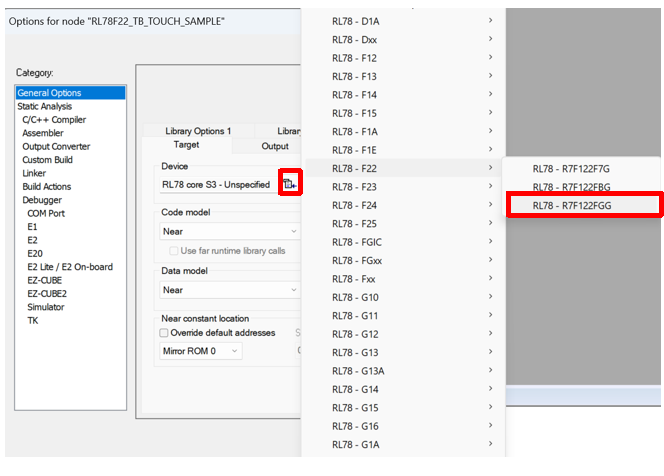 瑞萨RL78/F22 MCU基于IAR开发环境创建触摸应用样例工程