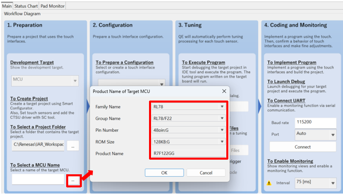 瑞萨RL78/F22 MCU基于IAR开发环境创建触摸应用样例工程