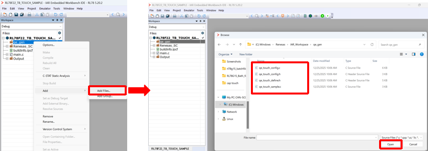 瑞萨RL78/F22 MCU基于IAR开发环境创建触摸应用样例工程